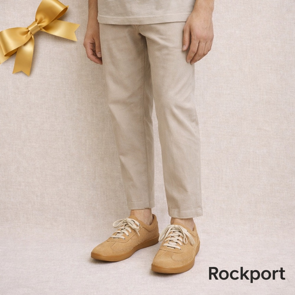 Rockport AdiPrene by Adidas Tan Suede Leather Sneakers Size 12W